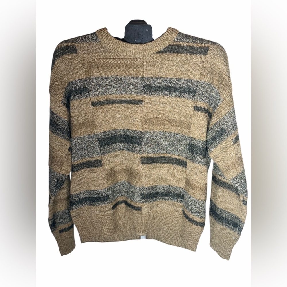 Towncraft Men's Crewneck Sweater - Brown and Gray Small